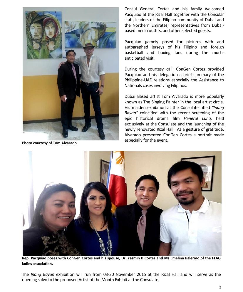 PACQUIAO LEADS LAUNCHING OF RIZAL HALL AND ART EXHIBIT AT THE CONSULATE0001