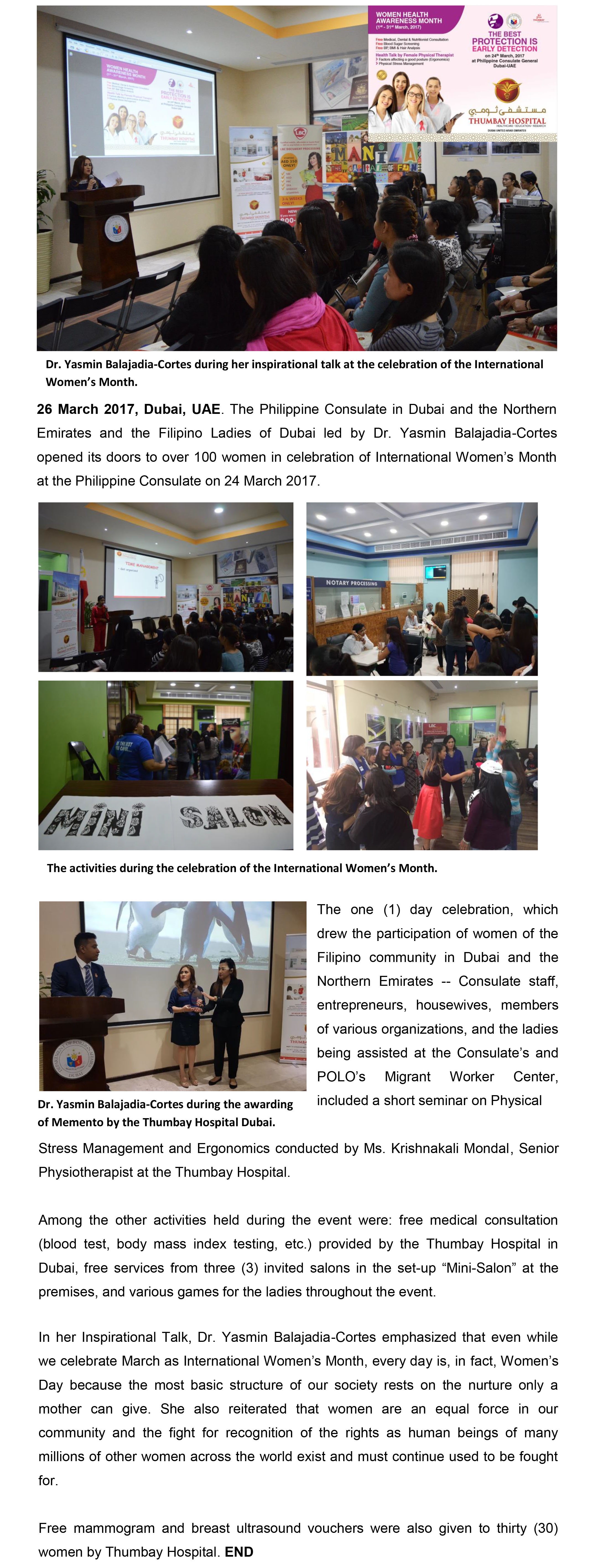 03 26 17 Consulate celebrates International Womens MOnth