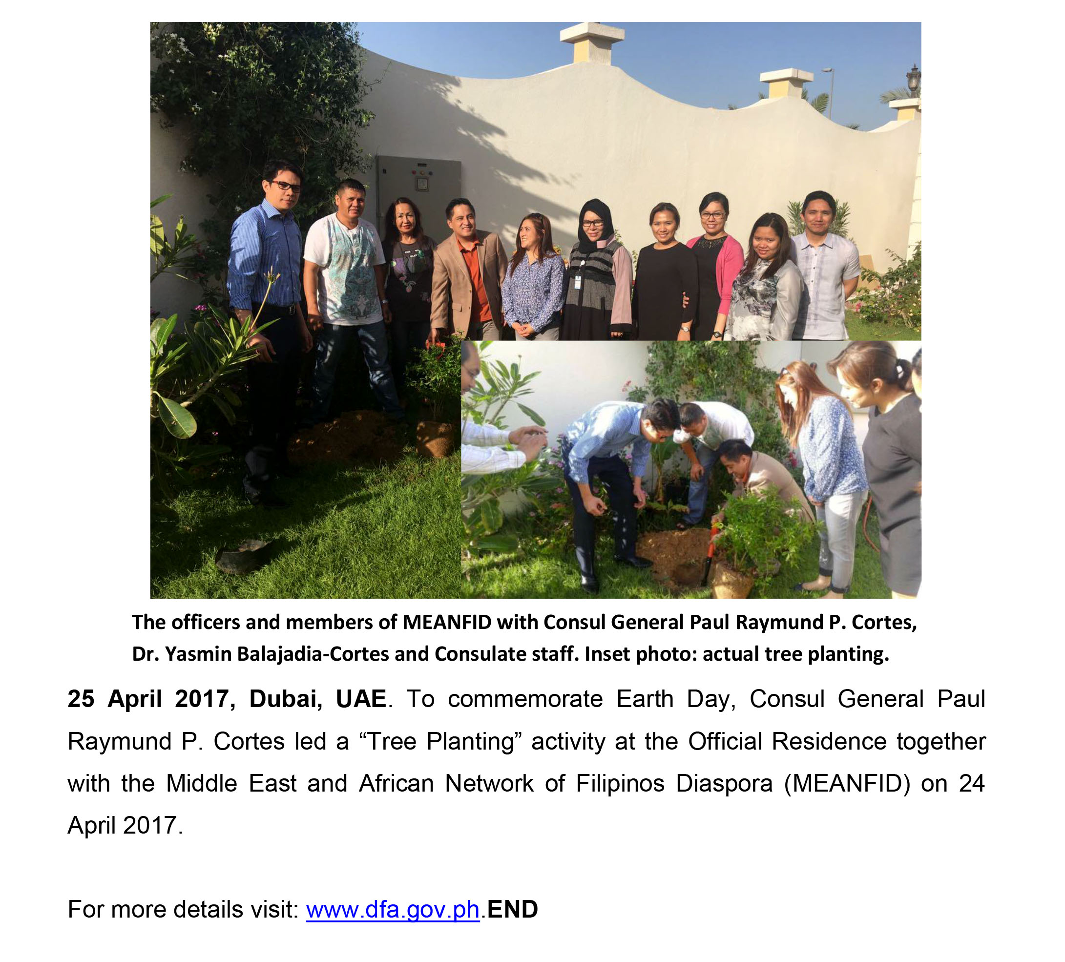 04.25.17.Consul General Cortes celebrates Earth Day with Filipino Community