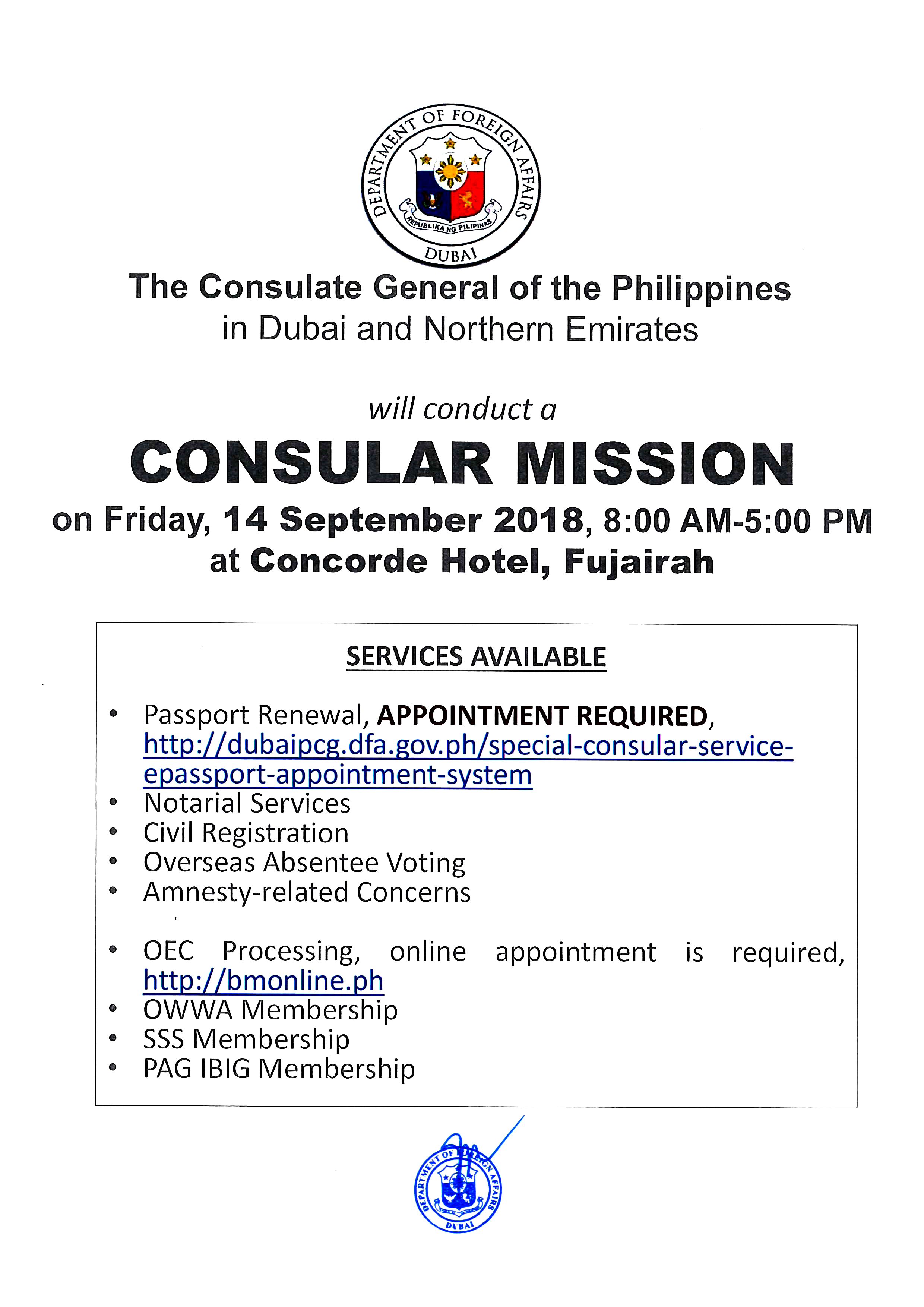 14 SEPT CONSULAR