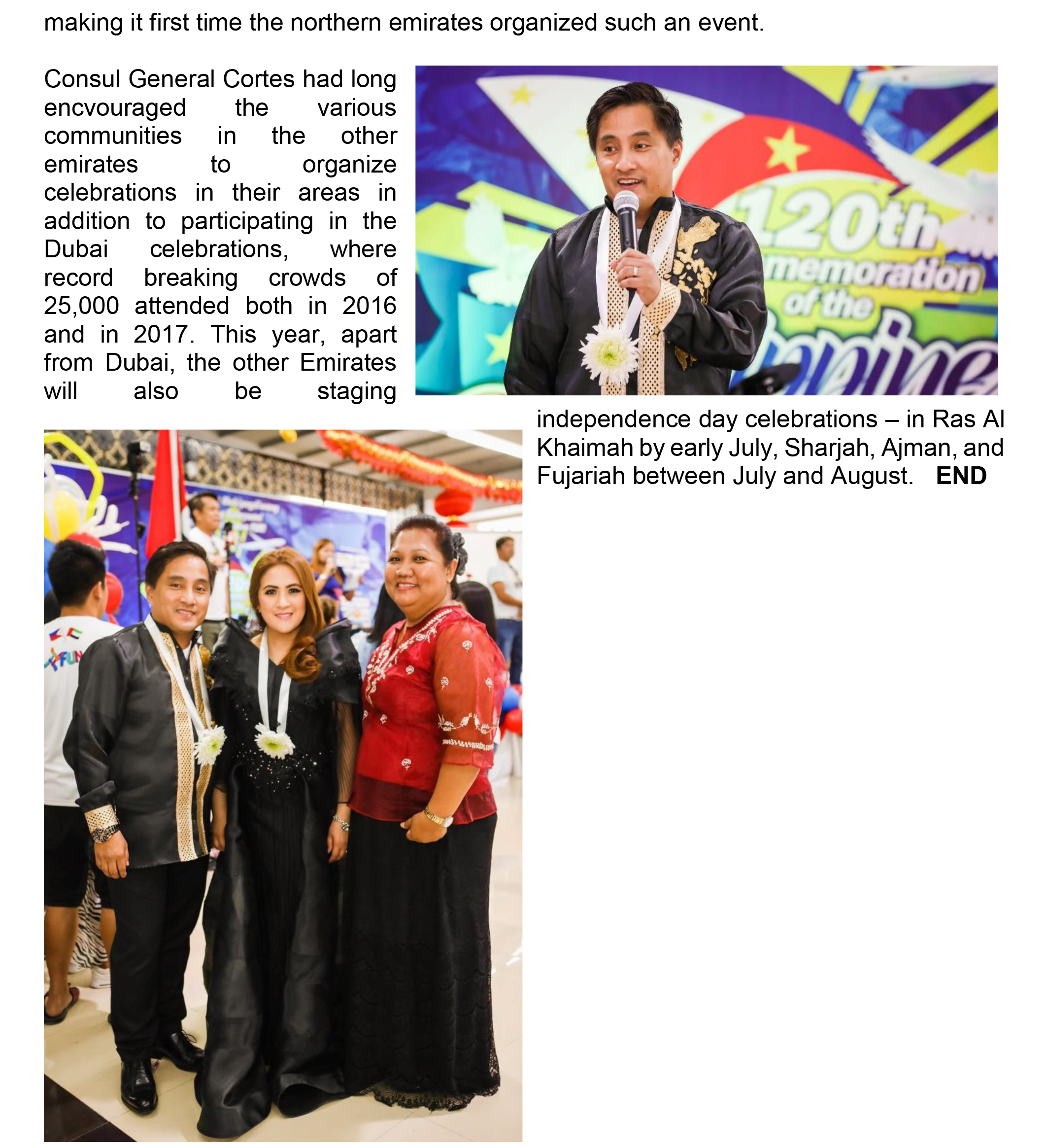 Philippine Independence Day Celebrations in Umm Al Qwain 1