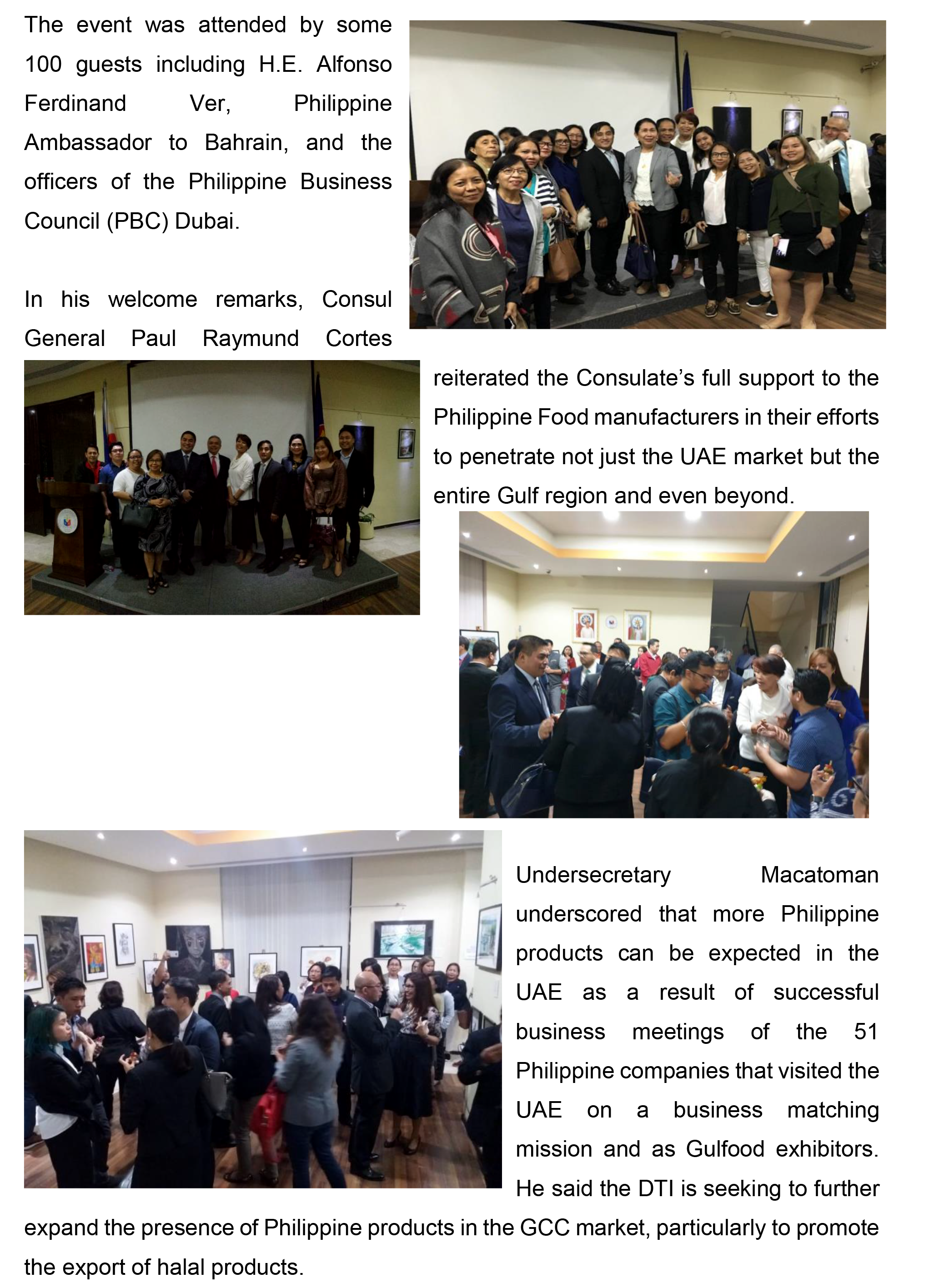 DUBAI PCG HOSTS RECEPTION FOR THE GULFOOD EXHIBIT 2019 DELEGATES p2