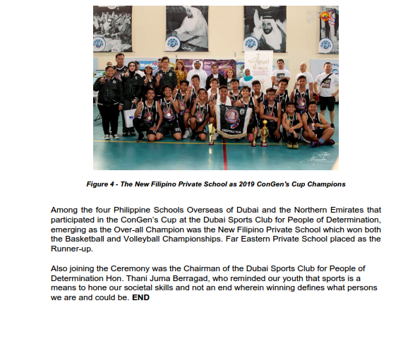 Report and Draft Press Release Deped Secretary Leonor Briones Guests at ConGens Cup Closing Ceremonies 003